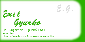 emil gyurko business card