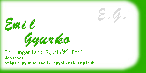 emil gyurko business card